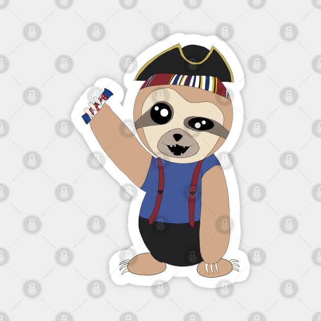 Sloth dressed as Sloth Magnet by AlissaJoyLeeArt 