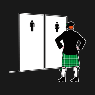 Funny Irish St. Patrick's Day Kilt Ireland Toilet T-Shirt