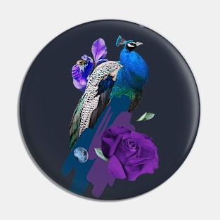 The blue peacock Pin