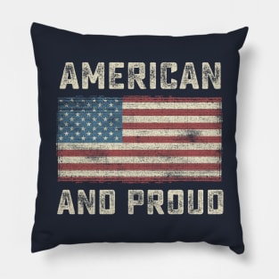 American And Proud USA Flag Military Pillow