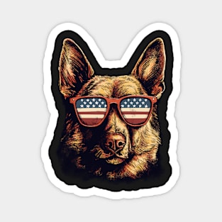 german shepherd, patriot, memorial day Magnet