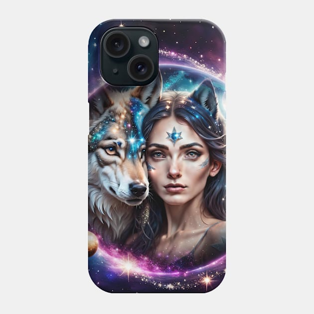 The power of the mystical wolf Phone Case by Nicky2342