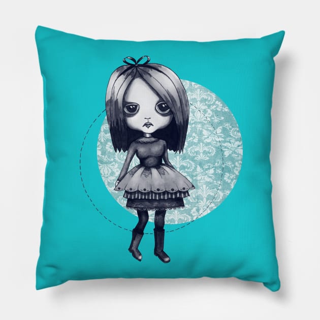 Gothy Girl Pillow by RedrockitScott