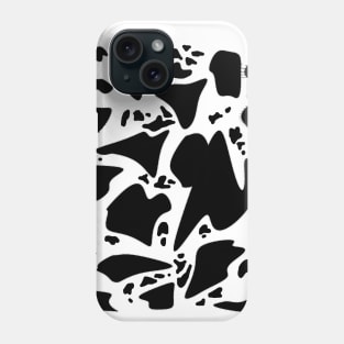 Splotchy inkblot cowprint pattern Phone Case