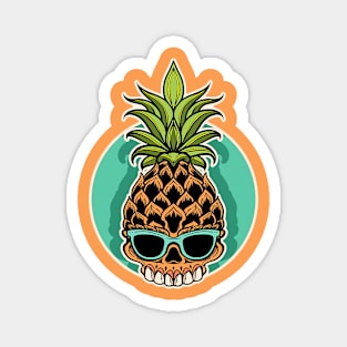 Pineapple Skull Magnet