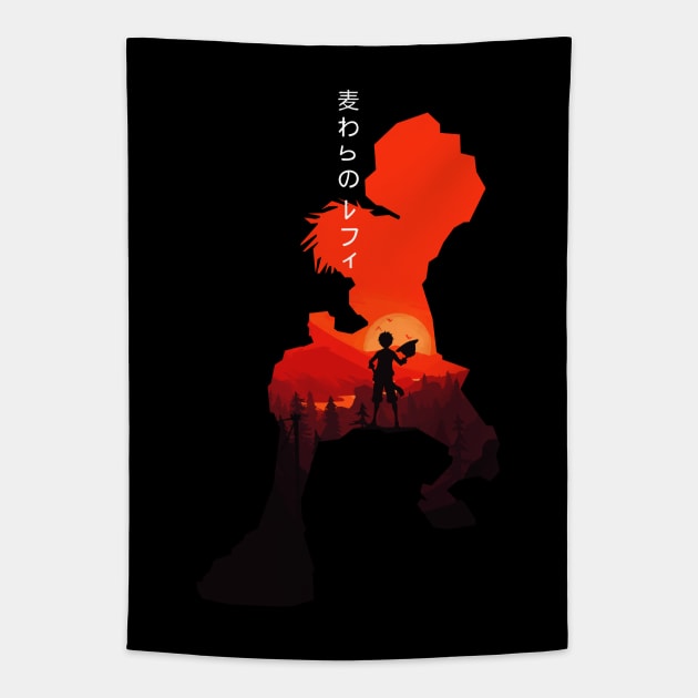 Pirates silhoutte Tapestry by Alkahfsmart