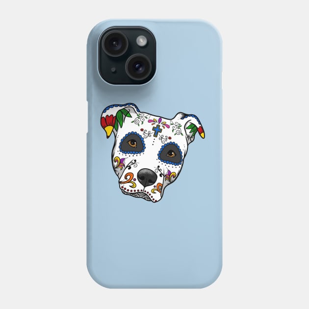 PItbull Sugar skull Phone Case by KayyArkham