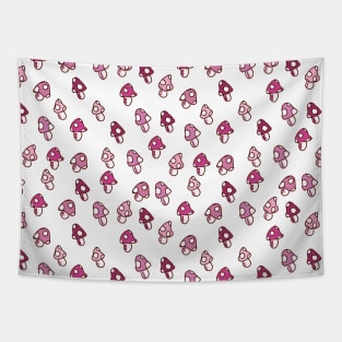 Pink Fairy Toadstools Pattern - seamless pattern Tapestry