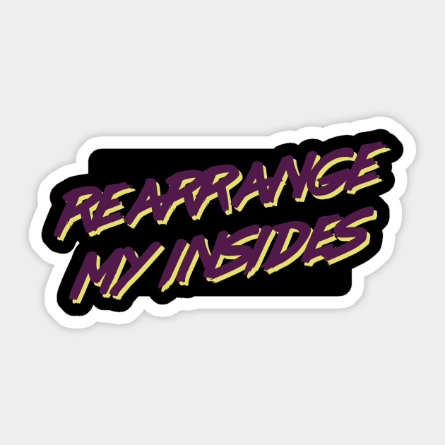 Rearrange My Insides - 80s Synthwave Aesthetic V3 - Gay Pride - Sticker ...