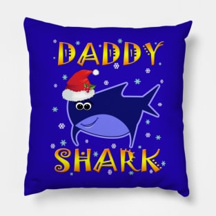 Christmas Daddy Shark Funny  Design Gift Idea Pillow