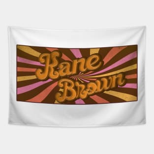 Groovy and Retro Kane Brown Tapestry