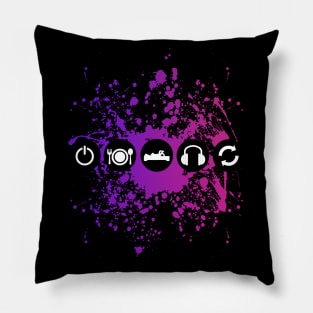 Techno Eat Sleep Repeat EDM Club Love Pillow