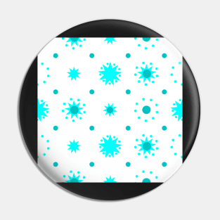 Suns and Dots Cyan on White Repeat 5748 Pin