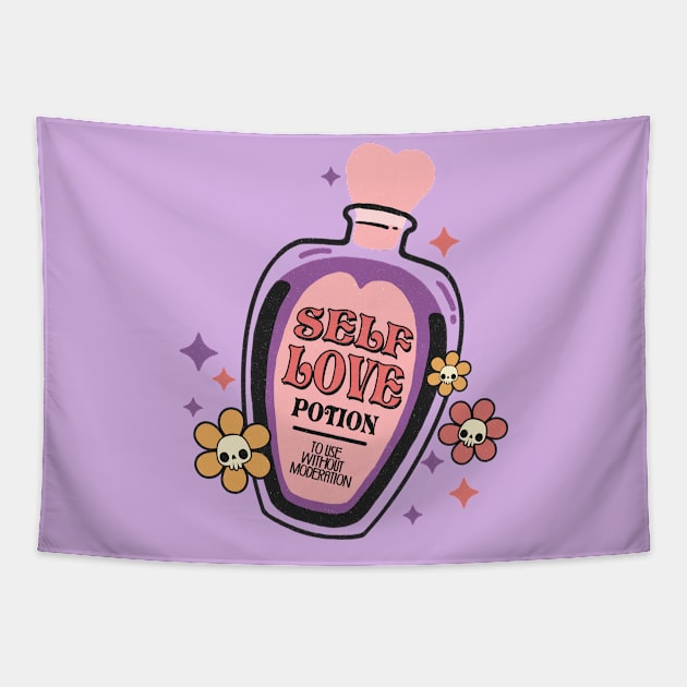 Self Love Potion Tapestry by Erin Decker Creative