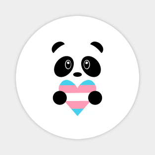 Transgender Flag Heart Panda Magnet