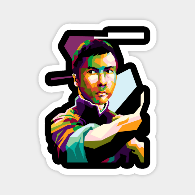 Ip Man In Pop Art Amazing Magnet by animaperio pixel retro