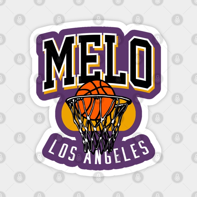 Melo Los Angeles Basketball Magnet by funandgames