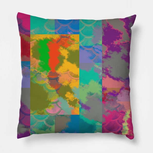 Square abstract Pillow by jen28