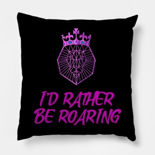 PURPLE Lion Geometric Animal Pillow