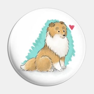 Sable Collie Pin