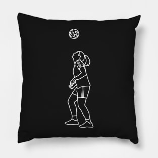 Alexia Putellas white silhouette Pillow