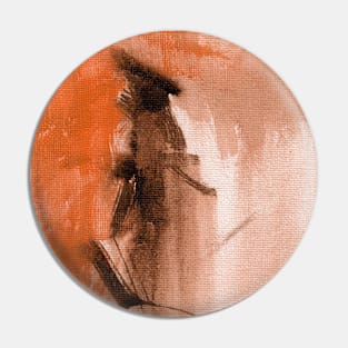 Abstract Painting Terracotta Rust Clay 12c20 Pin