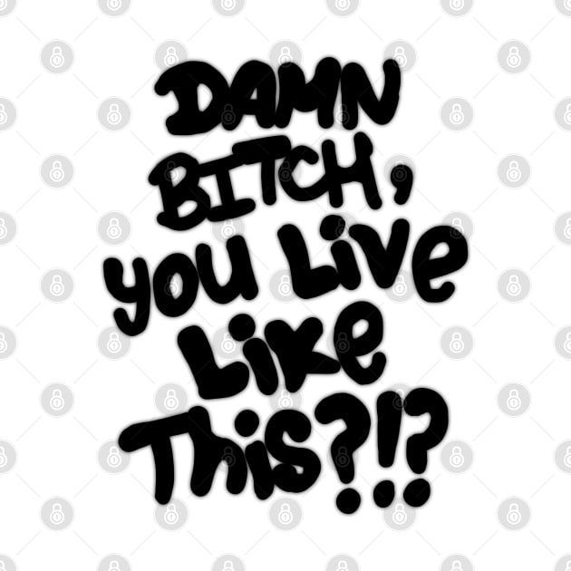 Damn bitch you live like this