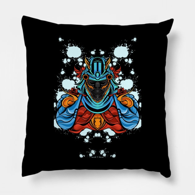 Samurai art Pillow by San Creative