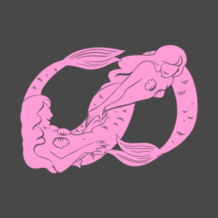 Gay Infinity Mermaids- Pink T-Shirt