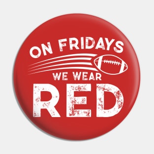 On Fridays We Wear Red // Vintage School Spirit // Go Red B Pin