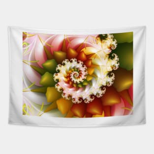 Colourful Spinning Floral Abstract Tapestry