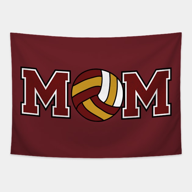 Volleyball Mom Maroon Tapestry by capesandrollerskates 