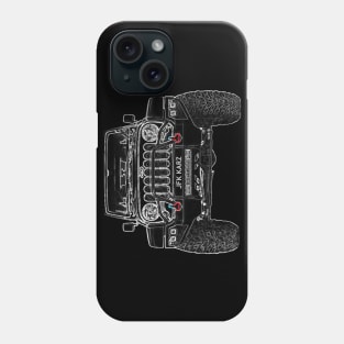 Rubicon Jeep 4x4 Front View Phone Case