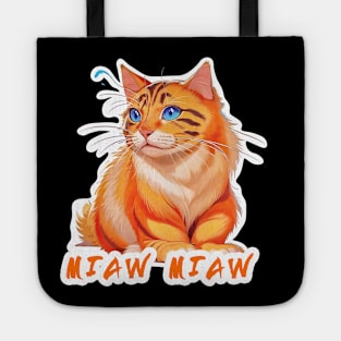 Cat Love: Cat Miaw and Cute Cat Design Tote