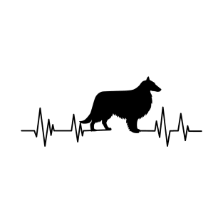 Cute shetland sheepdog Heartbeat dog Heartbeat Silhouette T-Shirt