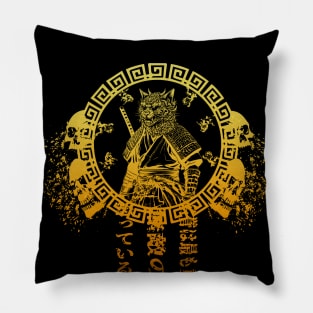 Japanese Lion | Samurai Cat | Chinese Lion Pillow