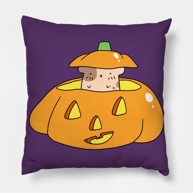 Jack O' Lantern Hamster Pillow by saradaboru