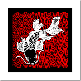 Koi fish tattoo Poster for Sale by attracdionz