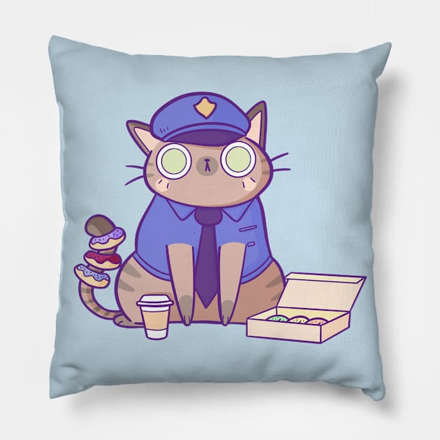 Police Cat Pillow by TaylorRoss1