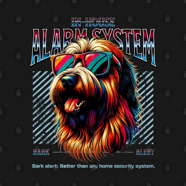 Bark Alert Briard Dog by Miami Neon Designs