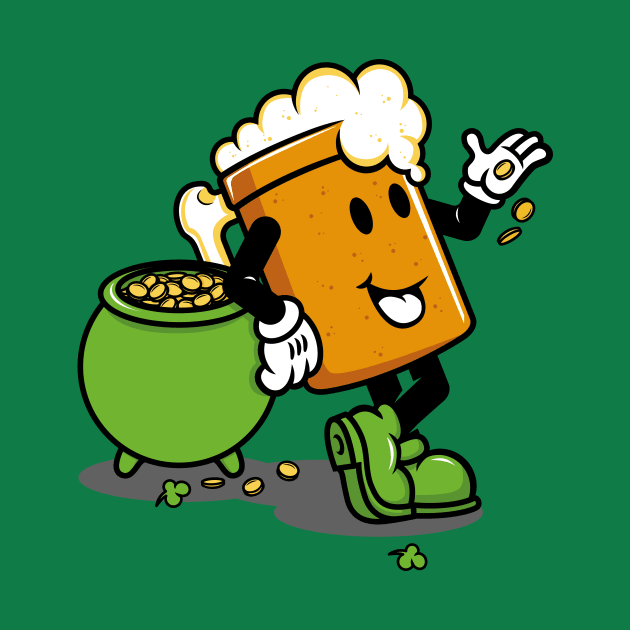 Cartoon Beer Irish Pale Ale St. Patricks Day by gastaocared