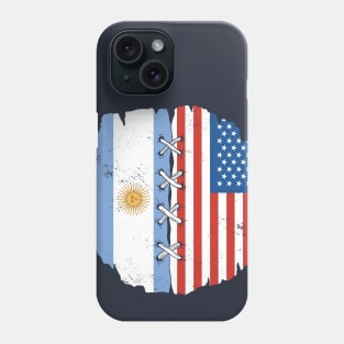 Proud Argentinian American Heritage // Argentina & USA Flag Phone Case