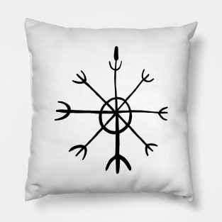 Viking symbol The Helm of Awe Pillow