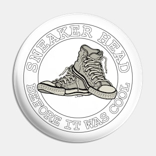 SNEAKER HEAD BEFORE IT WAS COOL white hightops Pin