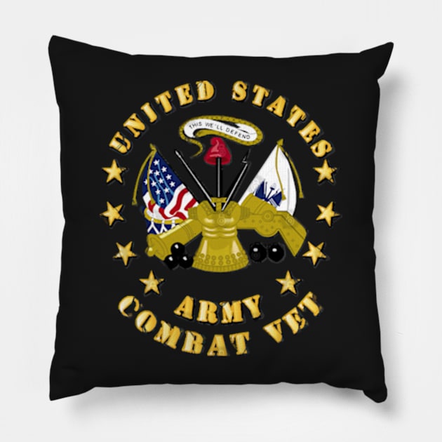 US Army Center - Combat Veteran Pillow by Bettino1998