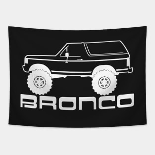 1987-1991 Ford Bronco, w Tires, White Print Tapestry