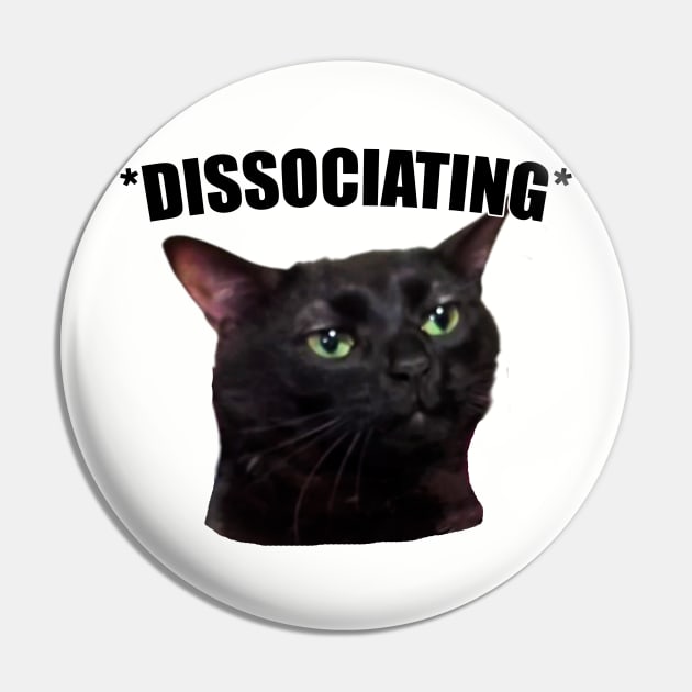 Black Cat Zoning Out Meme Sticker Decal