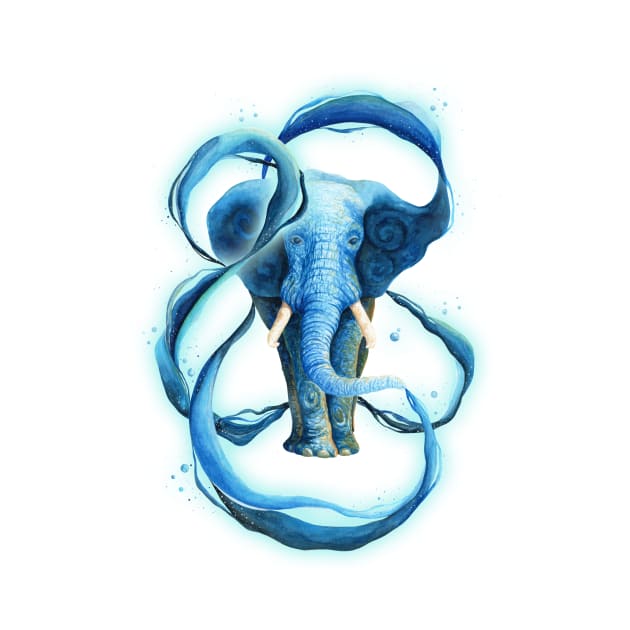 Aquaphant - Elemental Water Elephant by MandalaSoul