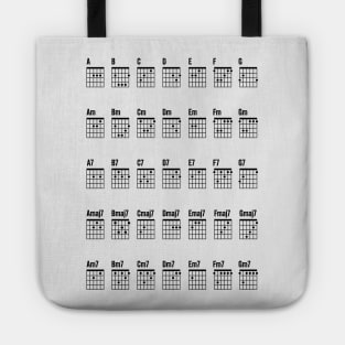 Guitar Chords Poster for Guitarists" Tote
