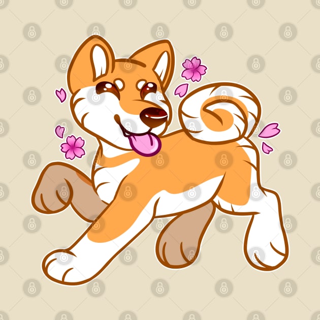 Happy Shibe - Orange by leashonlife